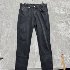 Levi's 511 Red Loop Slim Fit Jeans Mens 32x34 Black Denim Dark Wash Skinny Leg